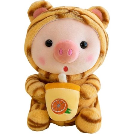 Gris Te-plysch | Bubble Tea Plyschkudde Delikat Beröring, Livligt Uttryck Gris Mjölk Te Plyschdjur