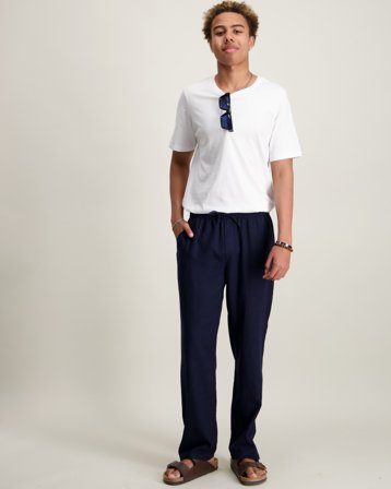 MAGGIORE Linen Blend Pants Blå Byxor Kille - Kids Brand Store