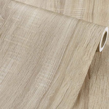 Ljus Träpappersmöbeldekal Rustikt Trä Lim Vinyl,ZQKLA