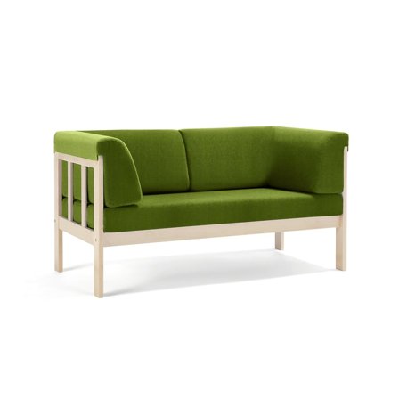 2-seater sofa KIM, Medley fabric, lime green