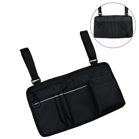 1 stk Sort Rullestol Armlæn Side Organizer Taske med