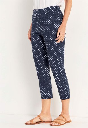 Cellbes of Sweden - Superkomfortable capribukser i marine / prikket til damer i størrelse 60