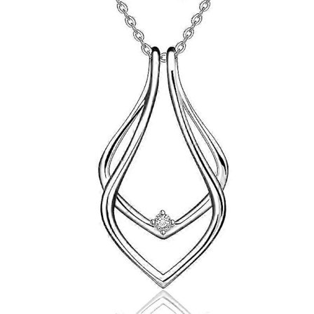 Halskæde med geometrisk vedhæng til ringholder til kvinder, kæreste, sygeplejerske