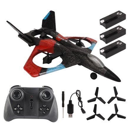 RC-fly med LED-lampe 2.4GHZ Super Remote Glider for gutter og jenter bursdagsgaver rød tre batteri