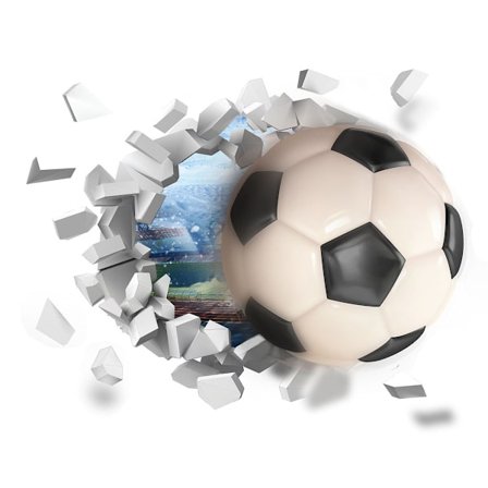 3D Fotboll Väggdekaler, Fotbollsdekaler för Pojkars Sovrum, Fotboll Vinyl Väggkonst Dekal för Tonårspojkar 3D Säng