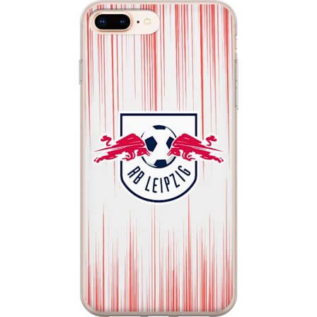 Apple iPhone 7 Plus Läpinäkyvä kuori RB Leipzig Red Bullin logo - urheilullinen energinen muotoilu punaisessa ja valkoisessa, täydellinen jalkapal