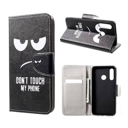 Huawei P30 Lite mønstret læder flip etui - Do Not Touch My Phone