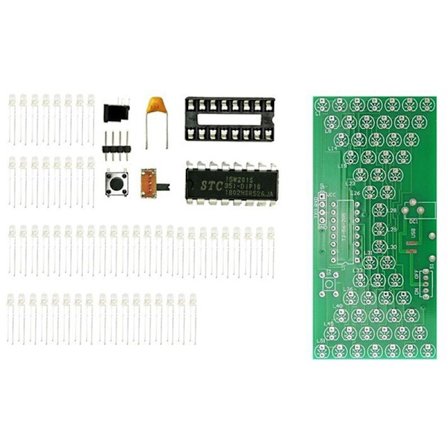 DIY-sett elektronisk timeglass 5V presis morsom kraftgenereringssett med LED-lampe dobbeltlags PCB-kort 84X40Mm