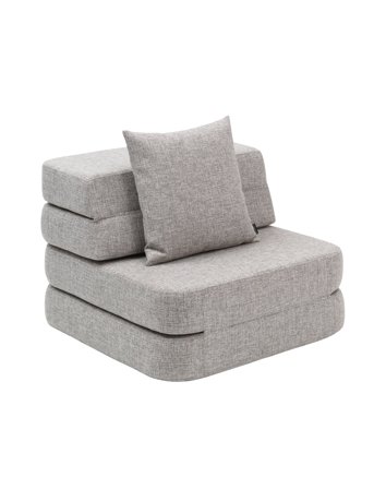 By KlipKlap | Kk 3 Fold Sofa Single - Multi Grey W. Grey | ONE SIZE