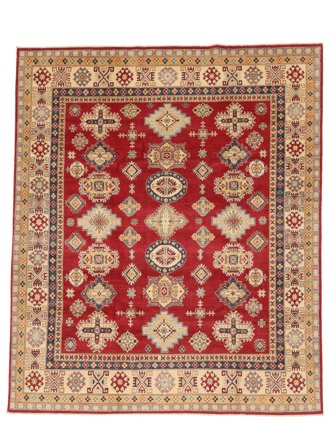 Kazak Fine Rug Hand Knotted 250X298 Dark Red/Brown