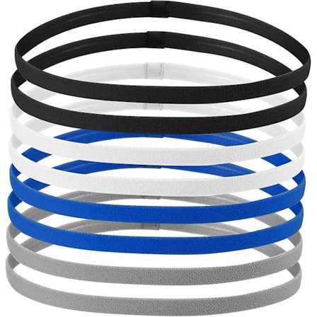 Sportshodebånd for gutter, elastiske sportshårbånd sklisikre, tynne hodebånd for menn, silikongrep sportshårbånd for fotball løping yoga trening(