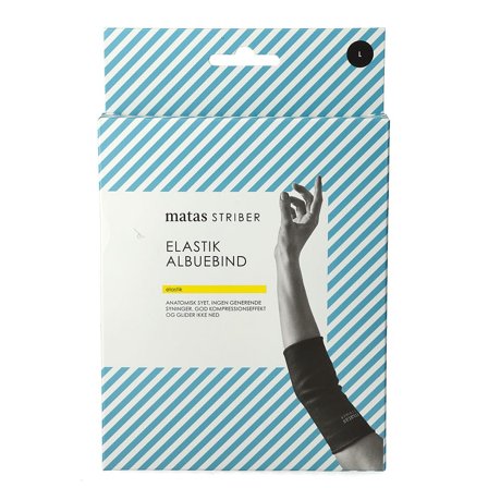 Matas Striber Elastik Albuebind Sort L, Medicin & Pleje, Støttebind, Albuebind