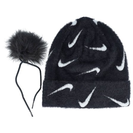Nike - Musta pom Beanie - Peak Beanie Black Pom @ Hatstore