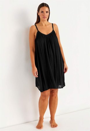 Cellbes of Sweden - Strandkjole i viskosecrepe i sort til damer i størrelse 42/44