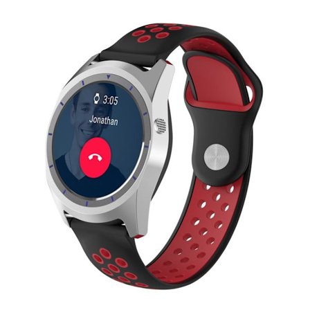 Fossil Q Marshal Gen 2 ur-armbåndsrem i tofarvet silikone - Sort/Rød