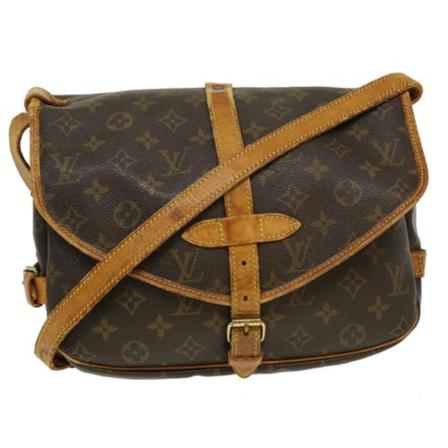 Louis Vuitton Vintage, Pre-owned Saumur 30 Monogram Messenger Bag Bruin, Dames, Maat:ONE Size