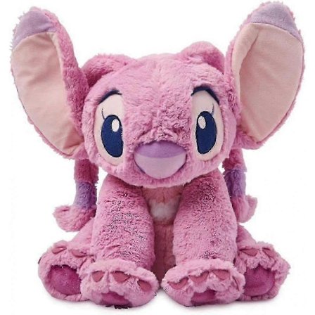 Offisiell Angel Medium Myk Leke, Lilo & Stitch, Myk Plysjfigur for Barn med Fleksible Ører 40cm