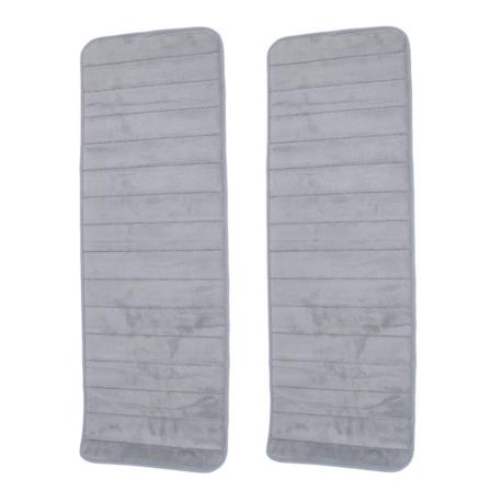 2x 120x40cm Absorberende Sklisikker Minne Skum Kjøkken Soverom Dør Gulvmatte Teppe Grå