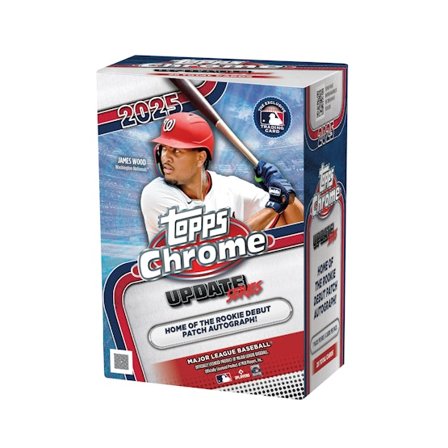 Topps - Preto Trading Cards - Chrome Baseball 2025 Update Series Value Box - 7 Packs (28 Cards) @ Hatstore