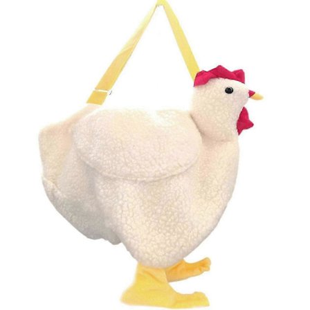 [COQQ] 2024 Ny kyllingetaske, kyllingetaske, fluffy høne crossbody taske, plys håndtasker, tegneserie hane skuldertaske til