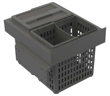 Beslag Design Select Side Hero Källsorteringskärl mörkgrå, Lager & miljö