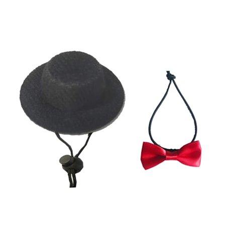 Øgle Traction Tau Hatt Sløyfe Mykt Lær Reptil Skjeggete Drage Sele Bånd Halloween Kostyme Klær Kjæledyrutstyr for Amfibier Små Dyr