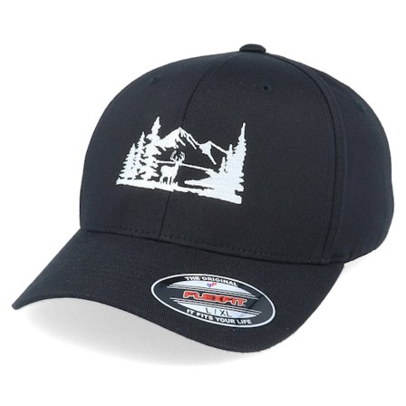 Wild Spirit - Noir flexfit Casquette - Buck Nature Silhouette Black Flexfit @ Hatstore