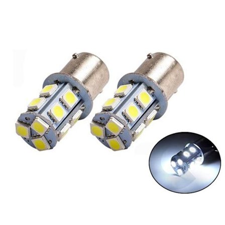 Ba15s r5w r10w 1156 Led-lamput 6000K 2-pakkaus Hopea