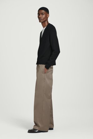 COS Men's Pantalones Rectos De Algodón Relaxed Fit in Beige
