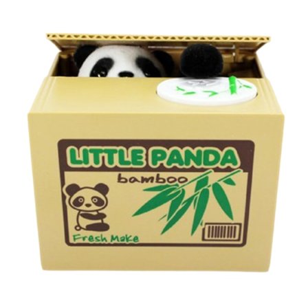 Söt Rolig Härlig för Kreativt Stjäla Mynt Panda Cent Penny Buck Spargris Sparkassa Case För Present Barn