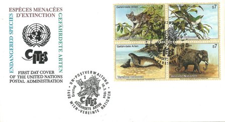 FN Wien - Truede dyr 1994 - Førstedagskuvert