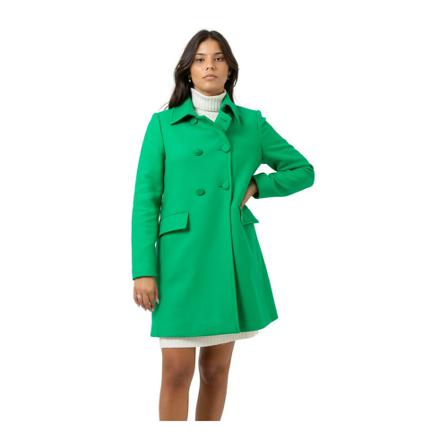 Maliparmi Double-Breasted Coats Grøn, Dame Uldfrakker