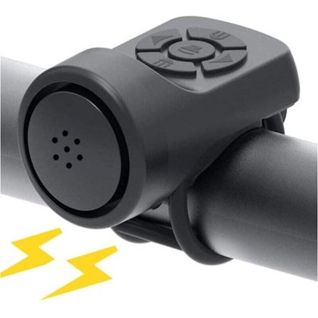 Elektrisk cykelklokke, elektronisk hornalarm 120 dB cykelklokke, bærbar USB-opladning cykelhorn med alarm til MTB-landevejscykler