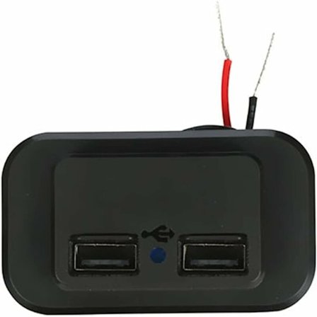 Dubbel USB Billaddaruttag 12V 24V 3.1A för Motorcykel Husbil Lastbil ATV Båt Bil Husvagn USB C Förlängningskabel Universal Billaddare