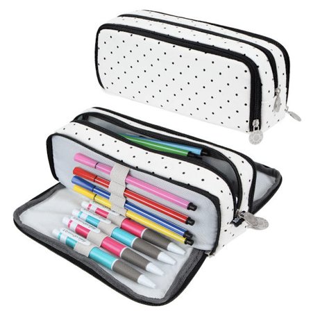 Pennal med stor kapasitet, pennal med 3 rom for jenter, gutter, tenåringer, ungdomsskole, videregående skole, høyskole, skole, voksne, 