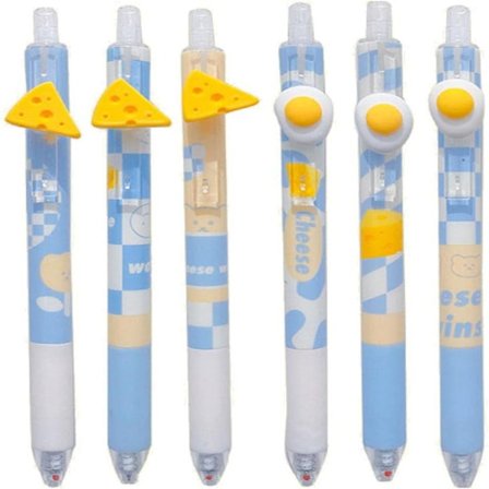 6 ST Gel Penna Svart Refill Penna Kulspetspenna