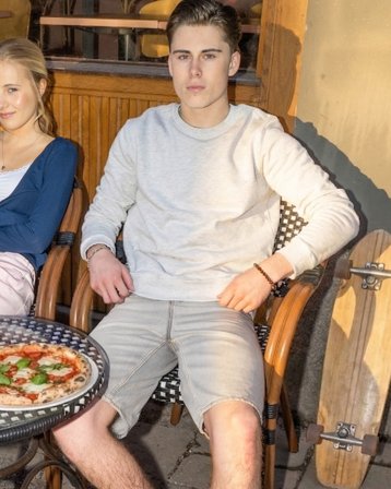 LMTD NLNNIZU LS BRU O-NECK SWEAT Grå Huvtröjor/Hoodies Kille - Kids Brand Store