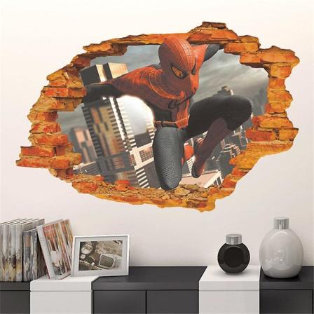 3d Hulk Spiderman Bakgrunnsklistremerke For Barnerom Baby Gutt Soverom Selvklebende Hjem Veggdekorasjon Vinyl Dekaler Avengers Veggmaleri 14128S