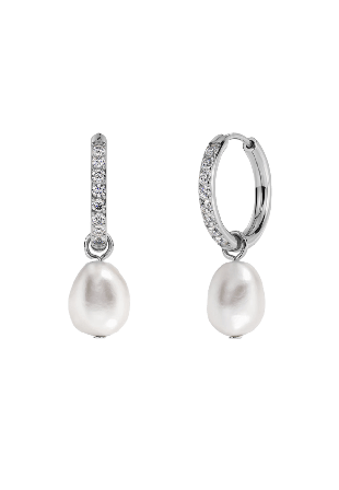 Edblad Perla Hoops Sparkle Steel Smycken & klockor Dam Grå ONESIZE