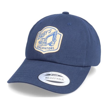 Iconic - Blau unconstructed Cap - Baby's Excavators Patch Navy Dad Cap / Unconstructed @ Hatstore