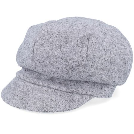 Seeberger - Grå vega Keps - Fabric Newsboy Cap Smoke Grey Vega Cap @ Hatstore