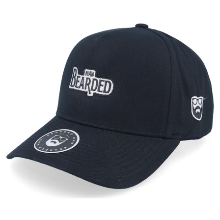 Bearded Man - Black adjustable Czapka Z Daszkiem - Fab Beardedmania Black A-Frame Adjustable @ Hatstore