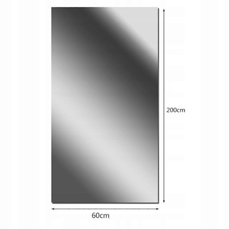 2m X 60cm HD Vægspejl, Selvklæbende Spejl