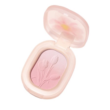 Gradient Blush Palette, Tri-Color Lysnende Blush med Dobbeltkammer Design, Opbyggelige Nude Ferskenfarver til Daglig Brug og Naturlig