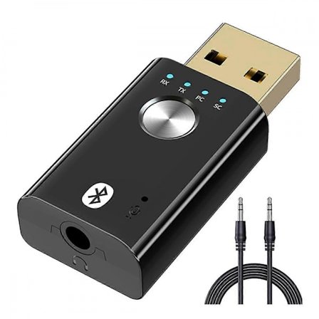 4-in-1 USB Bluetooth 5.1 Lähetin-vastaanotin, kannettava langaton Bluetooth-sovitin, yhteensopiva PC:n, äänikortin, auton ja kuulokkeiden kanssa