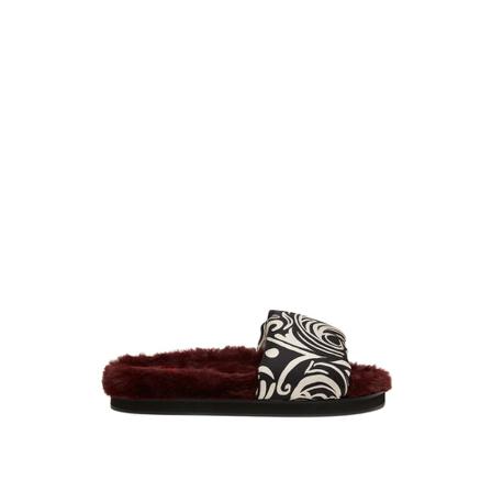 La DoubleJ Furry Sliders , Zwart , Dames , Maat: 35 EU