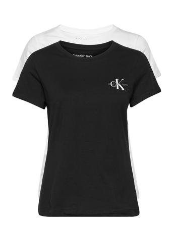 2-Pack Monogram Slim Tee T-shirts & Tops Short-sleeved Musta Calvin Klein Jeans