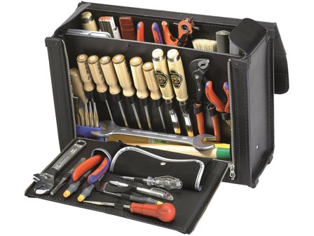 Parat 5380000031 Verktygsväska 400x140x280 mm, läder, Garageinredning & förvaring