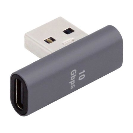 UC-067-LP Typ-C Hona 90 Grader Vänstervinklad till USB 3.0 Typ-A Hane Dataadapter för Laptop