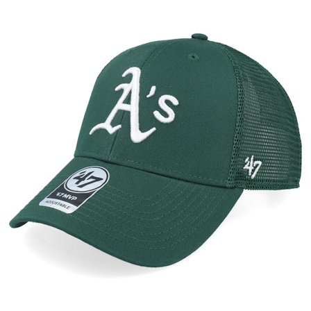 47 Brand - Oakland Athletics Branson Mvp Dark Green Trucker Trucker Green Cap - MLB @ Hatstore